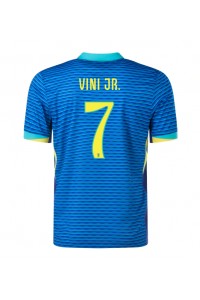 Fotbalové Dres Brazílie Vinicius Junior #7 Venkovní Oblečení Copa America 2024 Krátký Rukáv